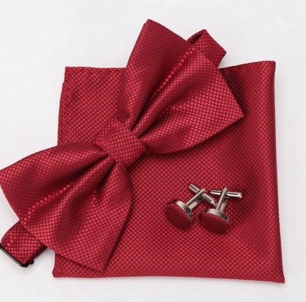 cravat cufflinks fashion butterfly party bow ties burgundy