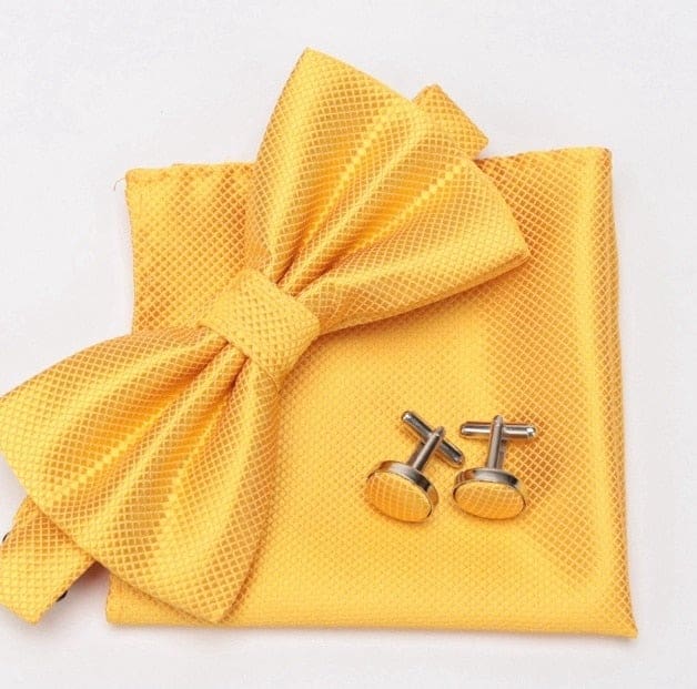cravat cufflinks fashion butterfly party bow ties gold