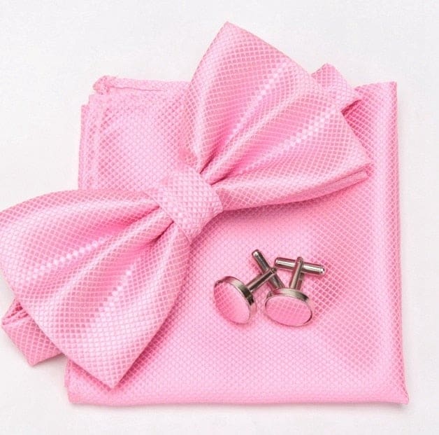 cravat cufflinks fashion butterfly party bow ties pink