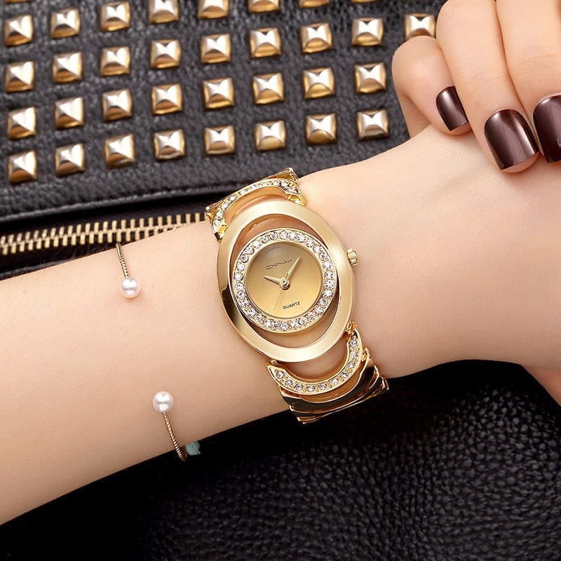 crrju luxury women watch famous brands gold fashion design bracelet watches ladies women wrist watches relogio femininos