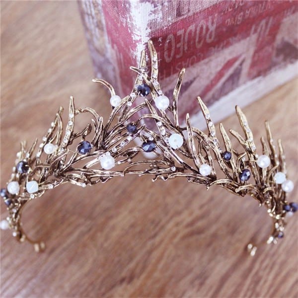 crystal crown wedding hair accessories round elegant queen pageant hair jewelry 12