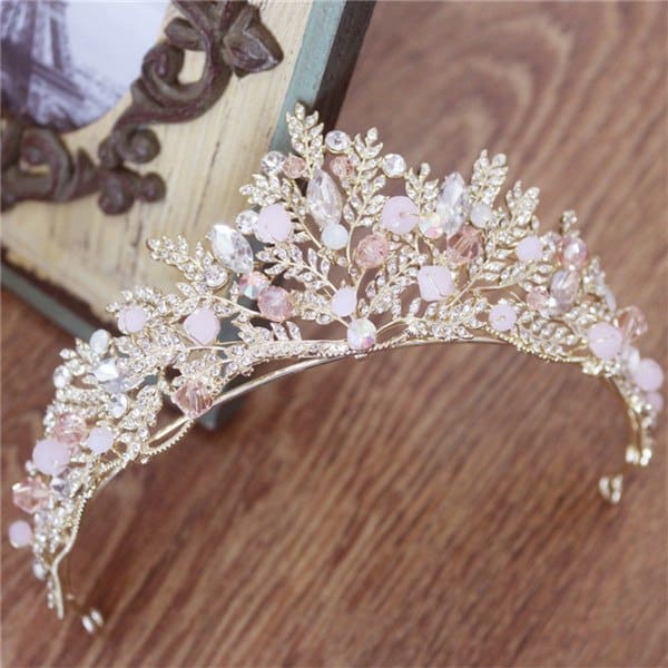 crystal crown wedding hair accessories round elegant queen pageant hair jewelry 13