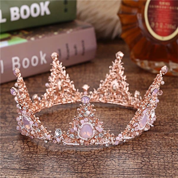 crystal crown wedding hair accessories round elegant queen pageant hair jewelry 14