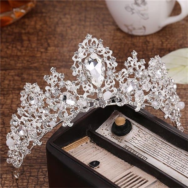 crystal crown wedding hair accessories round elegant queen pageant hair jewelry 6