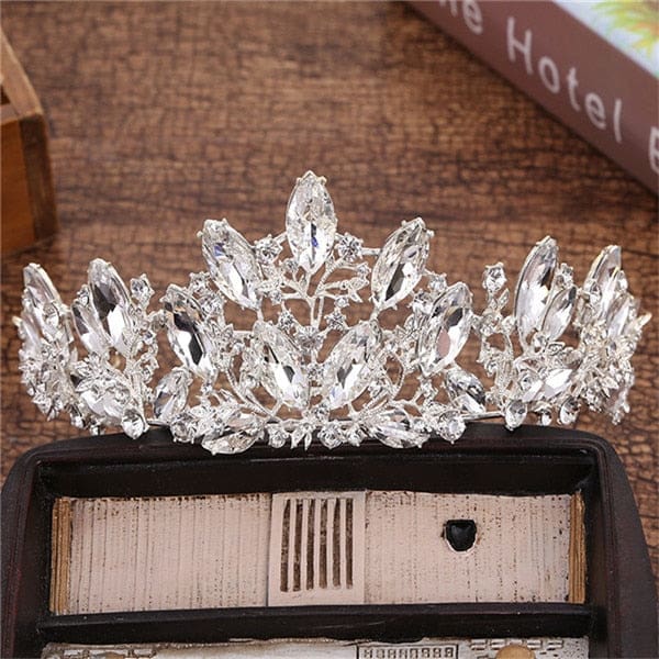 crystal crown wedding hair accessories round elegant queen pageant hair jewelry 7