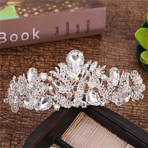 crystal crown wedding hair accessories round elegant queen pageant hair jewelry 8