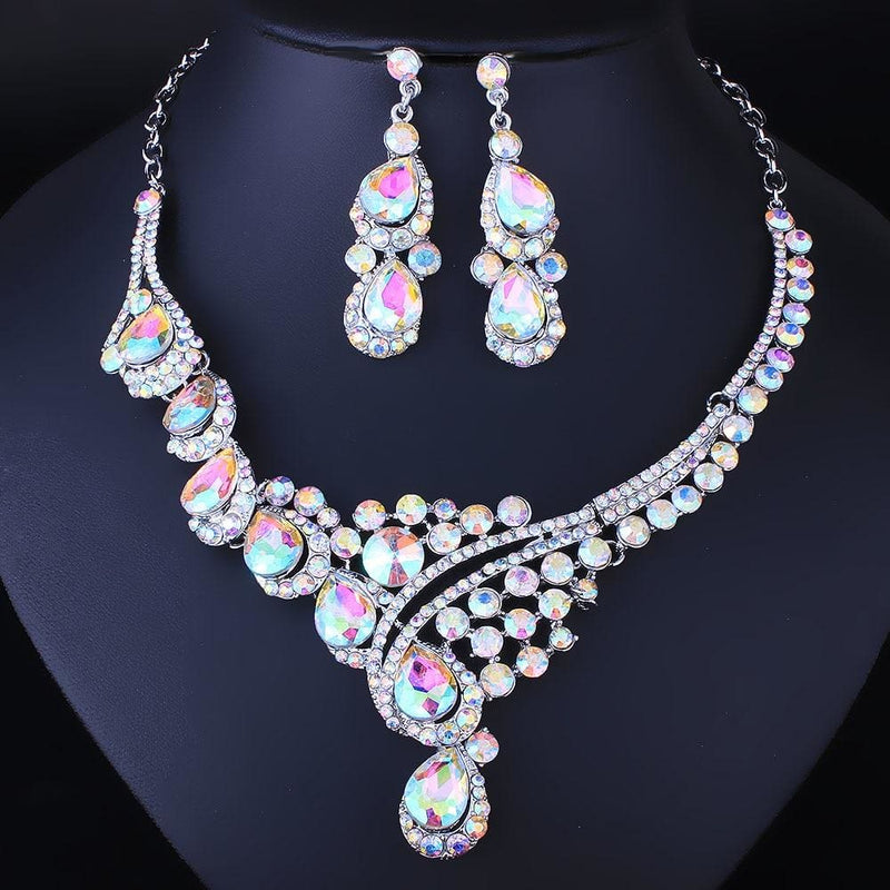 crystal rhineatone wedding fine jewelry set