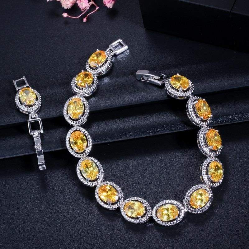 cubic zirconia stone bangle / bracelet for women