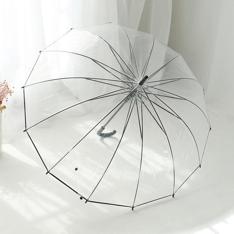 cute clear paraguas good quality transparent umbrella