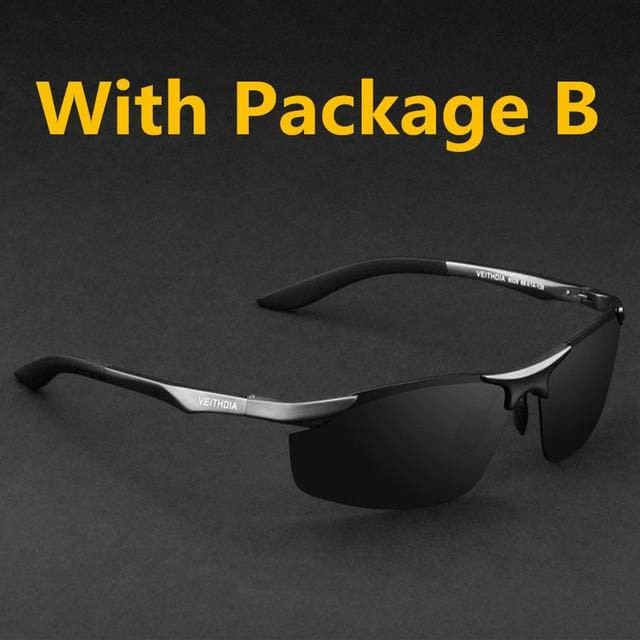 designer polarized sunglasses grey frame with b