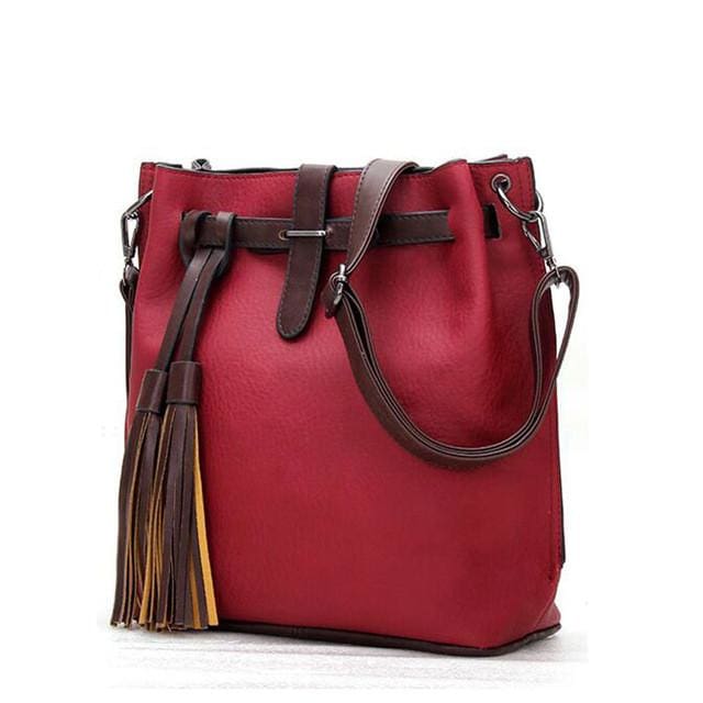 designer pu leather women handbags tassel fashion as picture 2