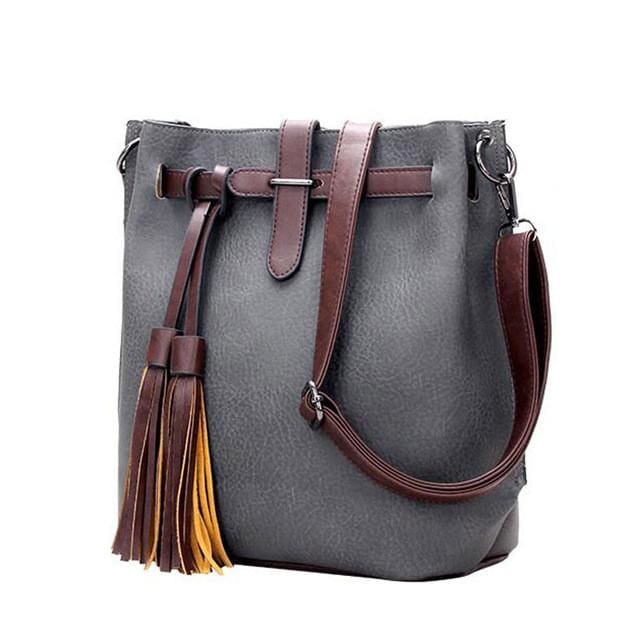 designer pu leather women handbags tassel fashion as picture