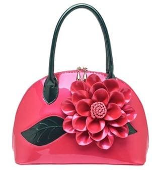 designer wedding tote women leather handbags rose  leather bag / 30cm