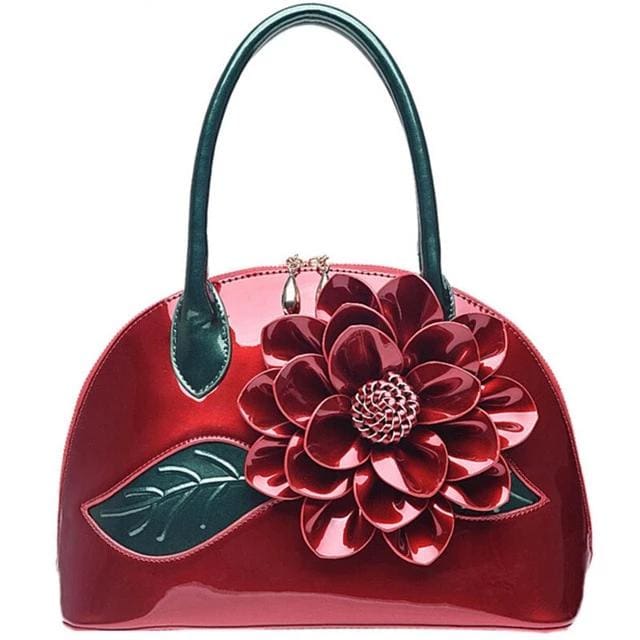 designer wedding tote women leather handbags wine red  leatherbag / 30cm