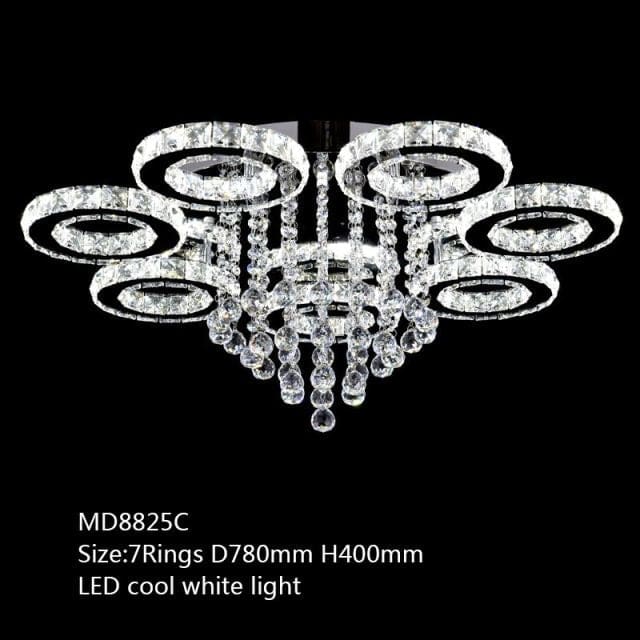 diamond ring stainless steel modern led chandelier d780 h400mm l7 cool / outside usa / 7-14 days