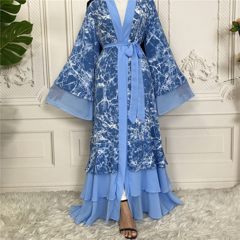 Eid Fashion Women Muslim Abaya Dress M / Blue ABAYA