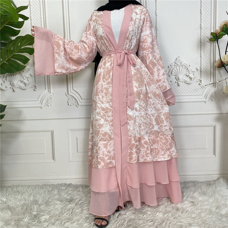 Eid Fashion Women Muslim Abaya Dress M / Pink ABAYA
