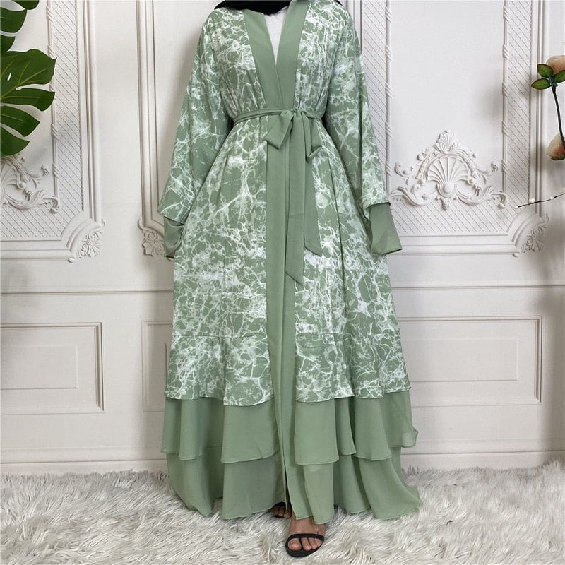 Eid Fashion Women Muslim Abaya Dress XL / Green ABAYA