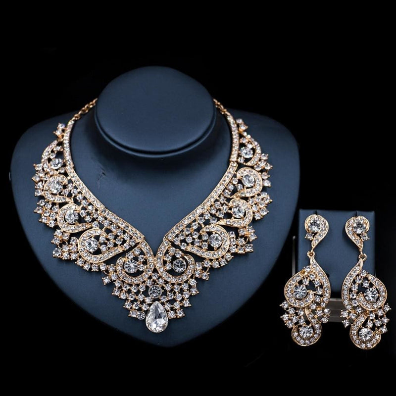 elegant austrian crystal jewelry set