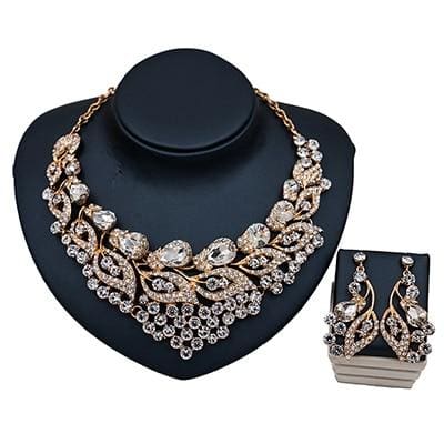 elegant beads women jewelry set white