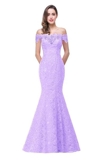 elegant crystal beaded mermaid long evening dresses