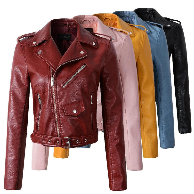 elegant faux leather jackets for women