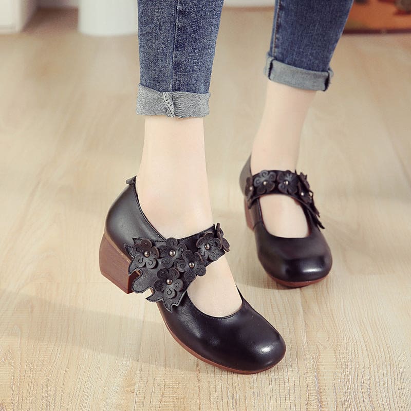 elegant genuine leather original hollow cowhide flower women fashion shoes