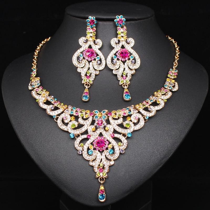 elegant indian bridal necklace and earrings sets