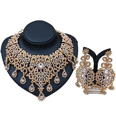 elegant wedding necklace and earrings set