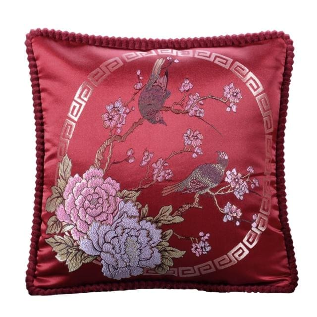 embroidery nordic covers jacquard plush cover for pillow 480mm*480mm / red-xsms