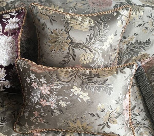 europe satin jacquard tassels luxury cushion cover