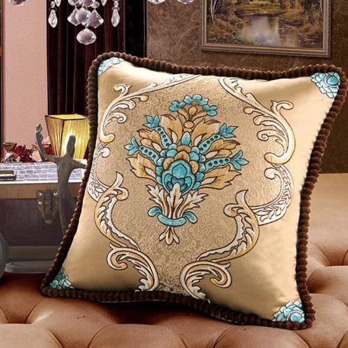 european style high grade embroidery rectangular living room sofa pillowcase