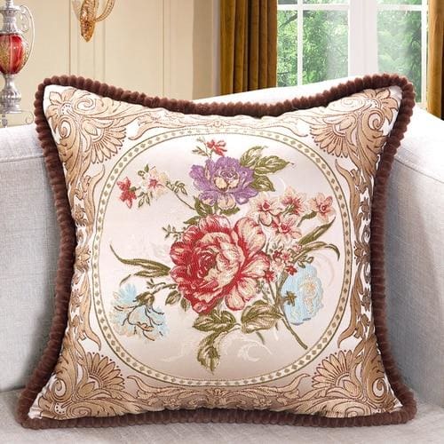 european style high grade embroidery rectangular living room sofa pillowcase