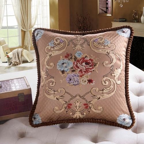 european style high grade embroidery rectangular living room sofa pillowcase