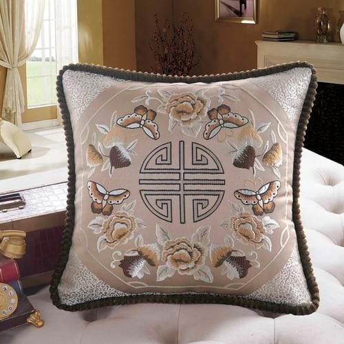 european style high grade embroidery rectangular living room sofa pillowcase