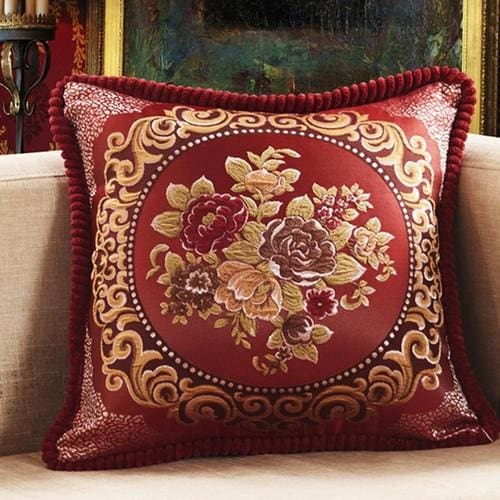 european style high grade embroidery rectangular living room sofa pillowcase