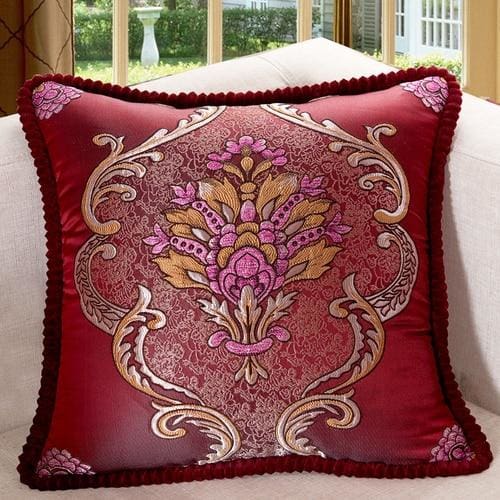 european style high grade embroidery rectangular living room sofa pillowcase