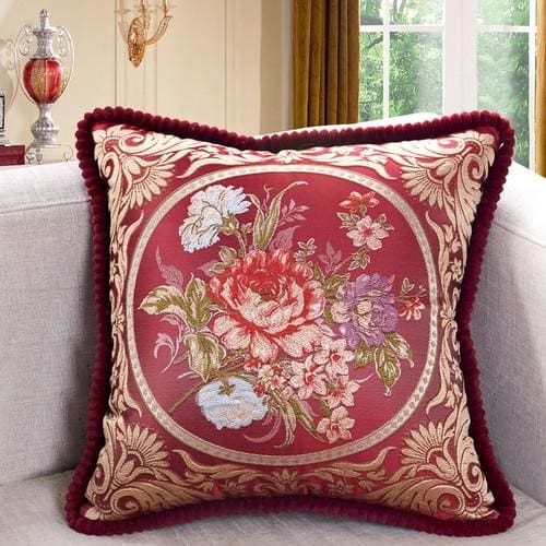 european style high grade embroidery rectangular living room sofa pillowcase