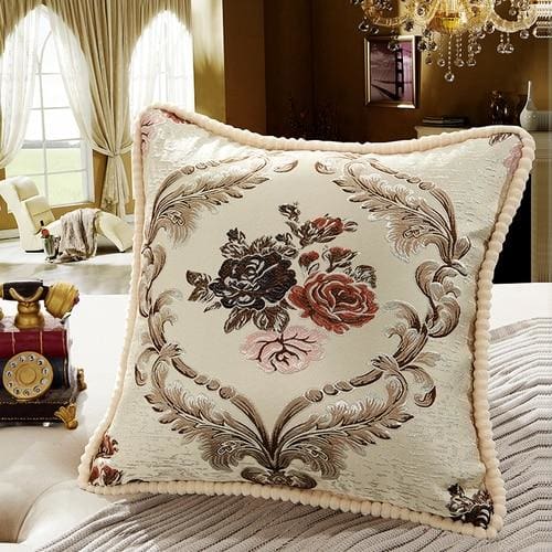 european style high grade embroidery rectangular living room sofa pillowcase