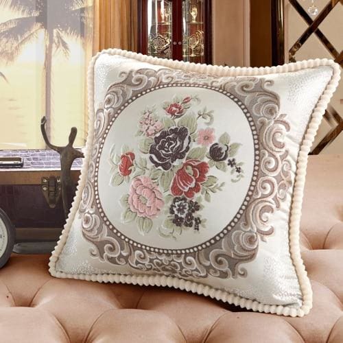 european style high grade embroidery rectangular living room sofa pillowcase