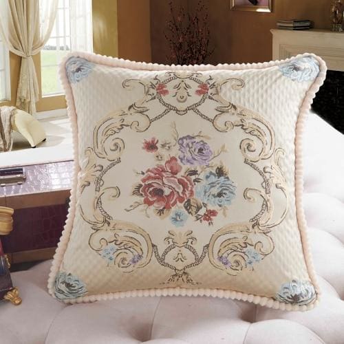 european style high grade embroidery rectangular living room sofa pillowcase