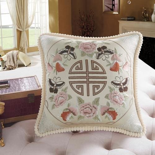 european style high grade embroidery rectangular living room sofa pillowcase