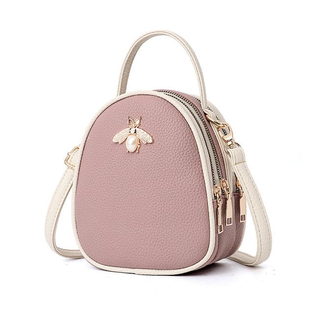 Fashion Bee Decoration Famous Brands Luxury Women Handbags Taro Purple HANDBAGS