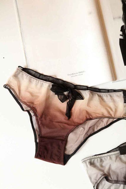 fashion gradient sexy women bow sweet transparent panties