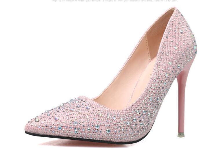 fashion luxury rhinestone sexy women wedding high heels