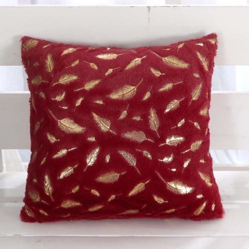 feather fluffy pillow covers for home decoration wine feather / 43x43cm