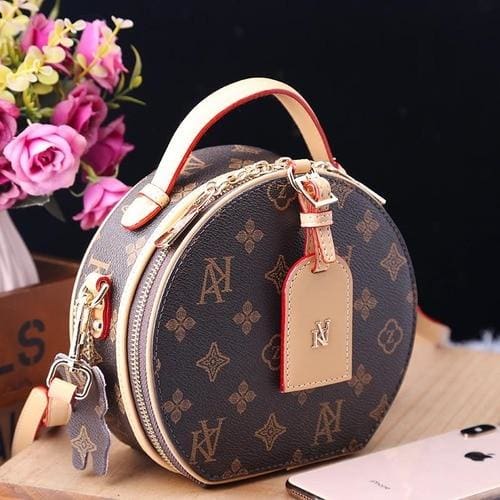 genuine leather brand handbags brown / 18cm 8cm 17cm