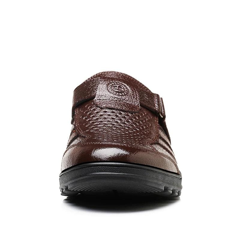 genuine leather brand men sandal