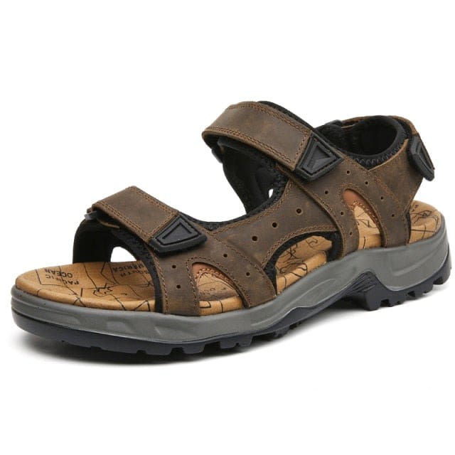 genuine leather comfortable summer outdoor beach sandals