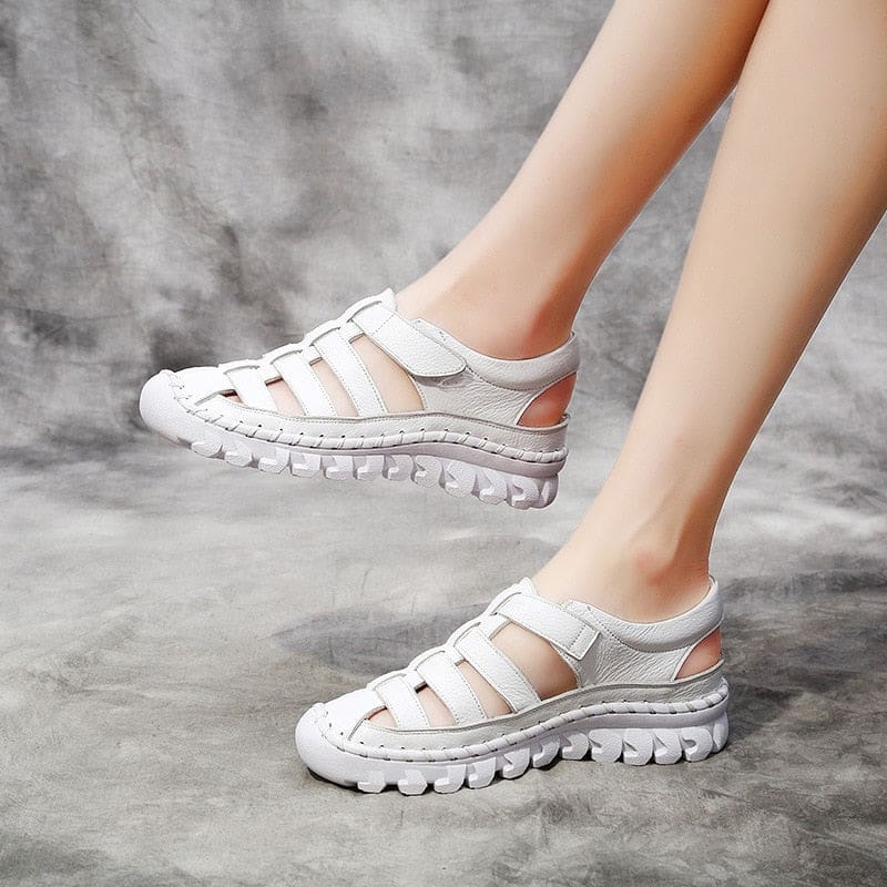 Genuine Leather Covered Toe Soft Casual Women Shoes WOMEN SANDALS